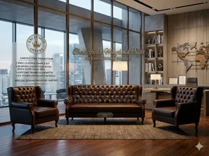 PVC artificial leather 5 seater sofa