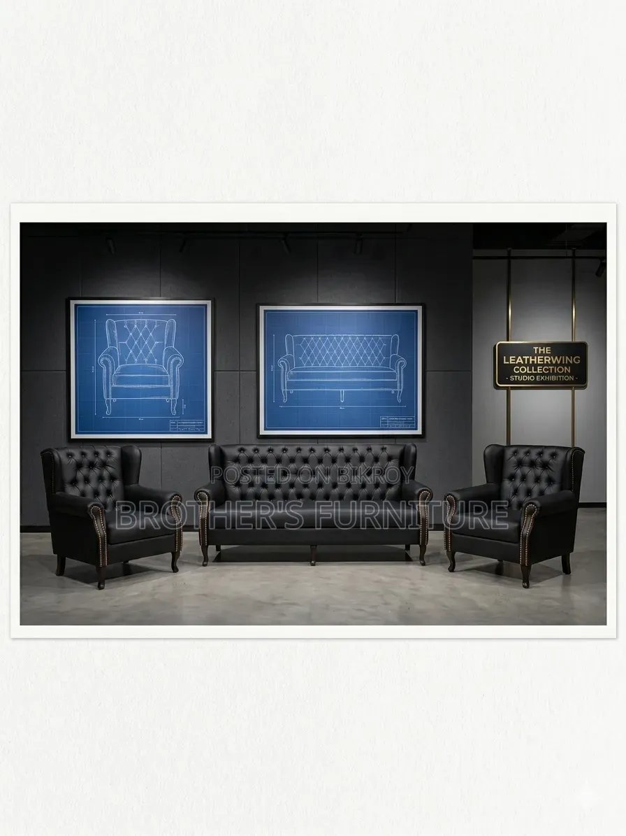 PVC artificial leather 5 seater sofa
