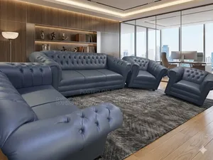 PVC artificial leather 5 seater sofa