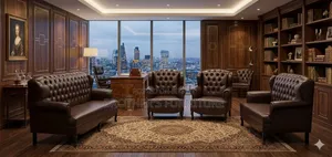 PVC artificial leather 5 seater sofa