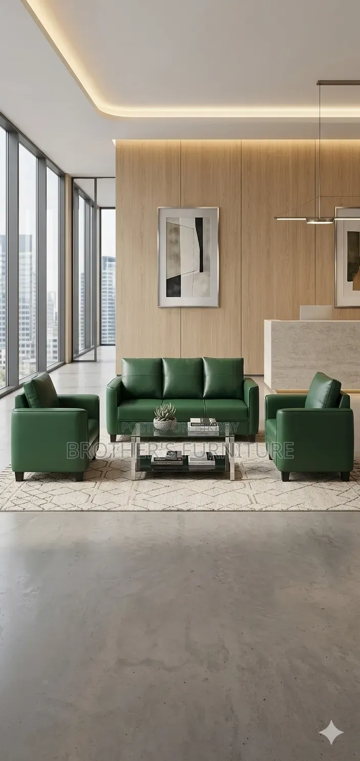 PVC artificial leather 5 seater sofa