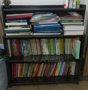Wooden Bookshelf With Table