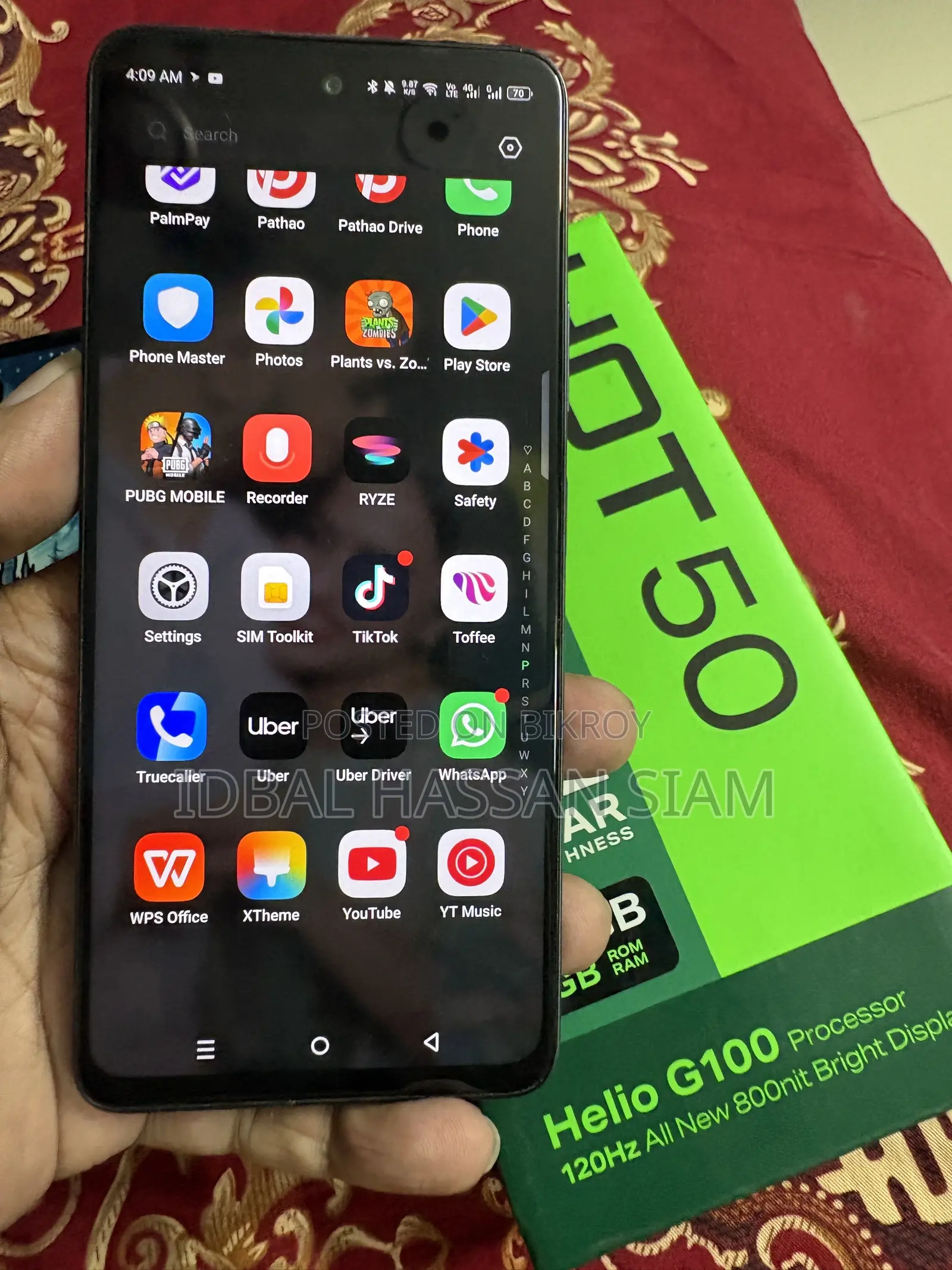 ইনফিনিক্স হট ৫০ ১২৮ জিবি ব্ল্যাক