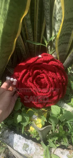 Crochet Rose Bag, Crochet Hair Ban Stick , Crochet Sunflower Bouquet
