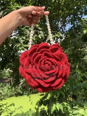 Crochet Rose Bag, Crochet Hair Ban Stick , Crochet Sunflower Bouquet