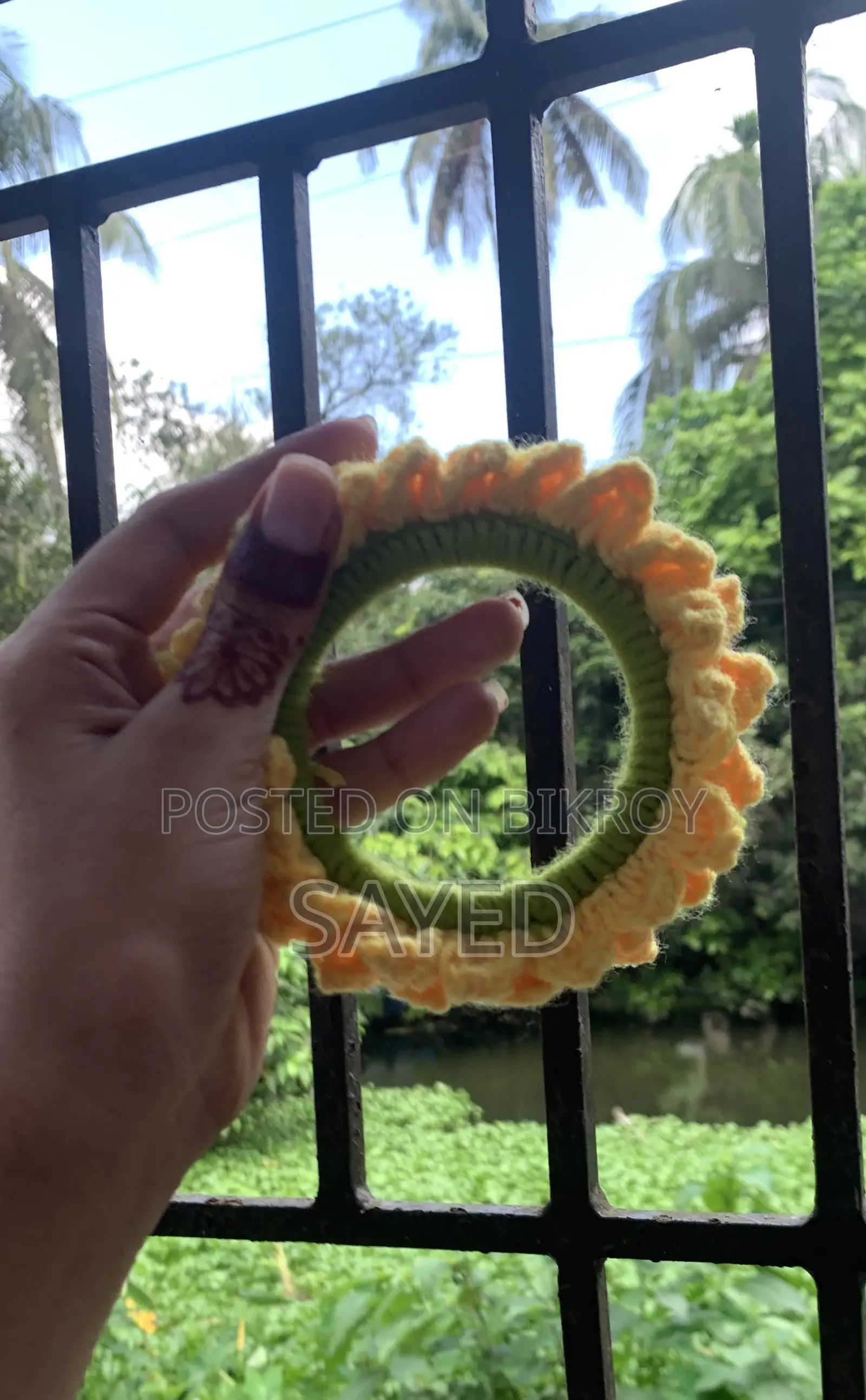 Crochet Rose Bag, Crochet Hair Ban Stick , Crochet Sunflower Bouquet