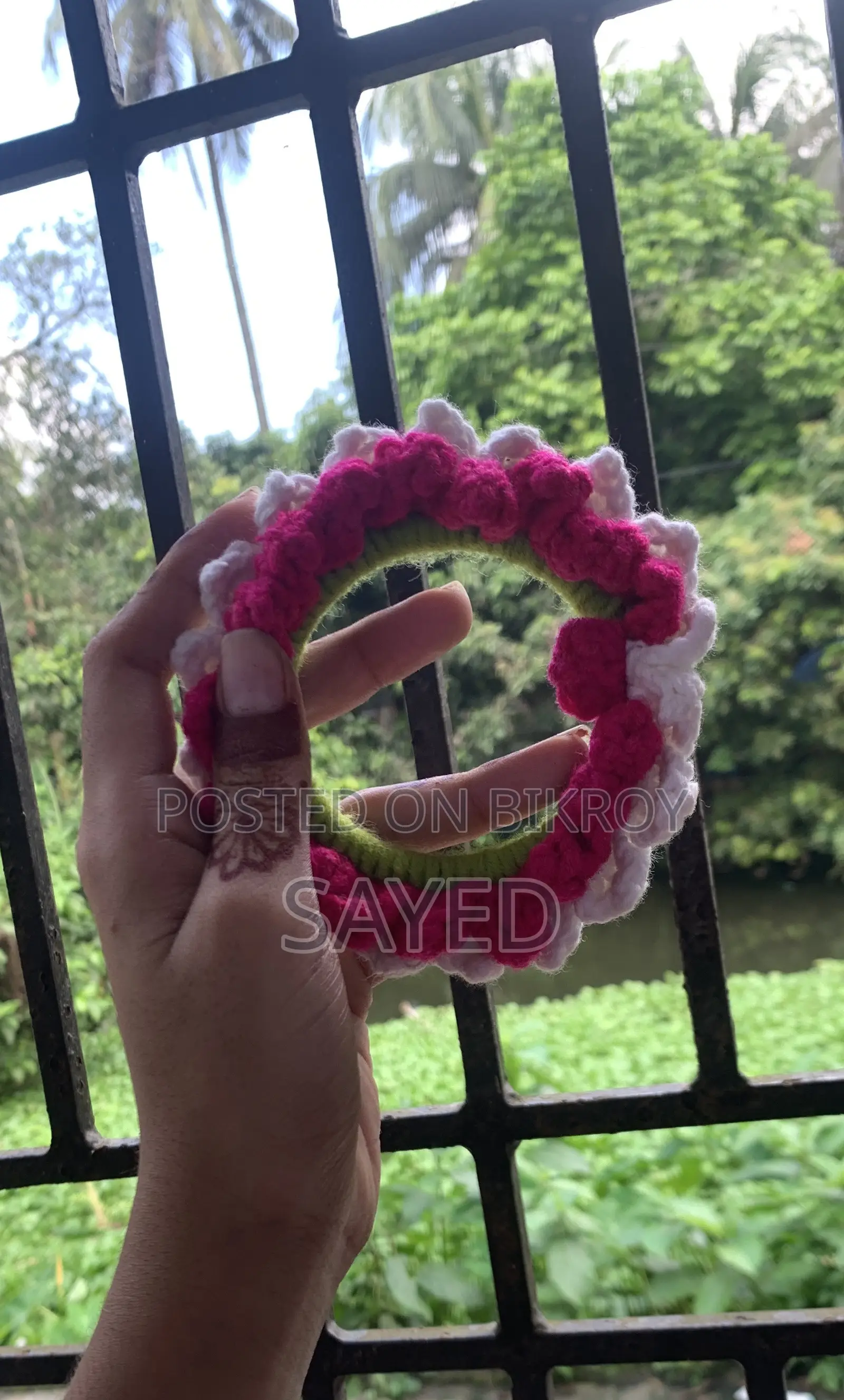Crochet Rose Bag, Crochet Hair Ban Stick , Crochet Sunflower Bouquet