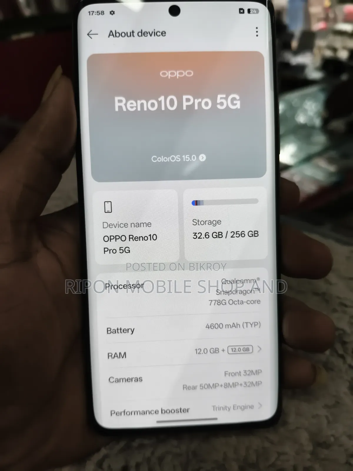 Oppo Reno 10 5G 256 GB Gray