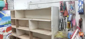 A rack made of melamine board is for sale.