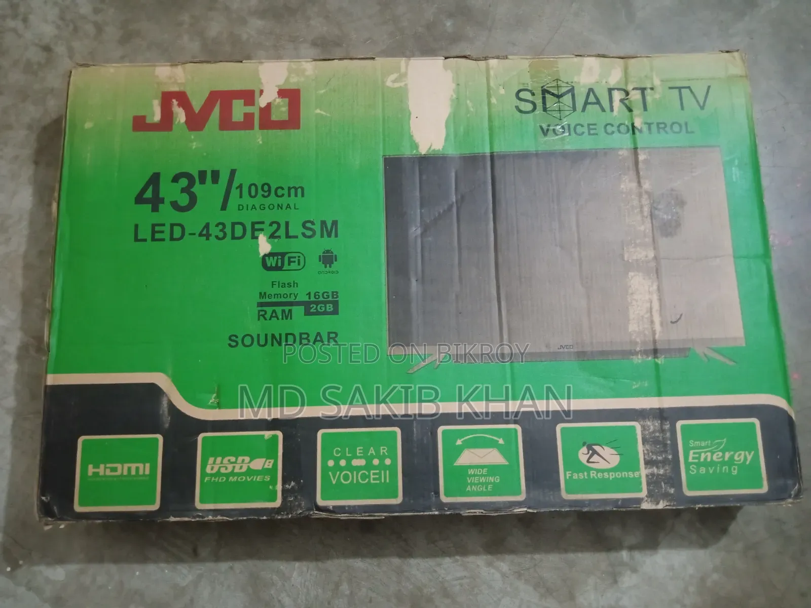 43 Inch JVC 4K Voice Control Frameless TV for Sale