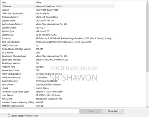 Desktop Computer 8GB AMD Ryzen SSD 256GB