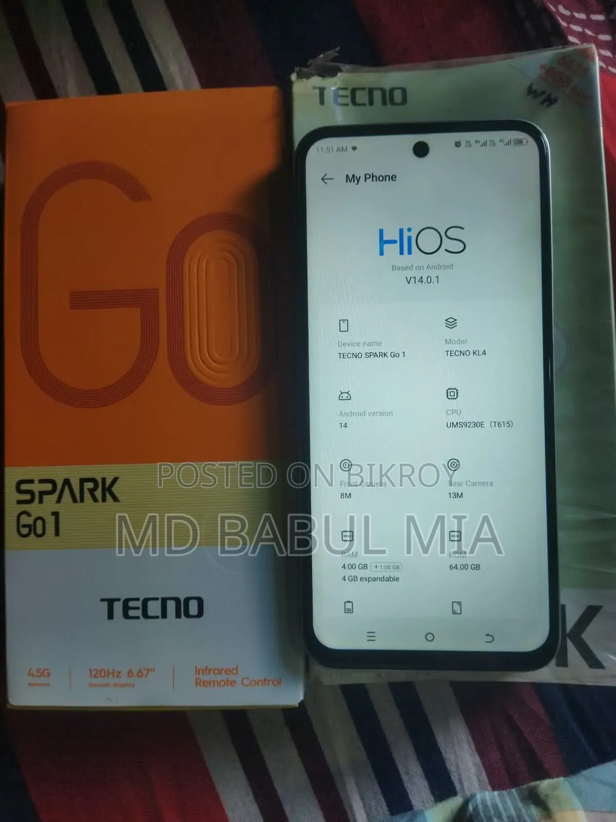 টেকনো স্পার্ক গো ৬৪ জিবি সাদা