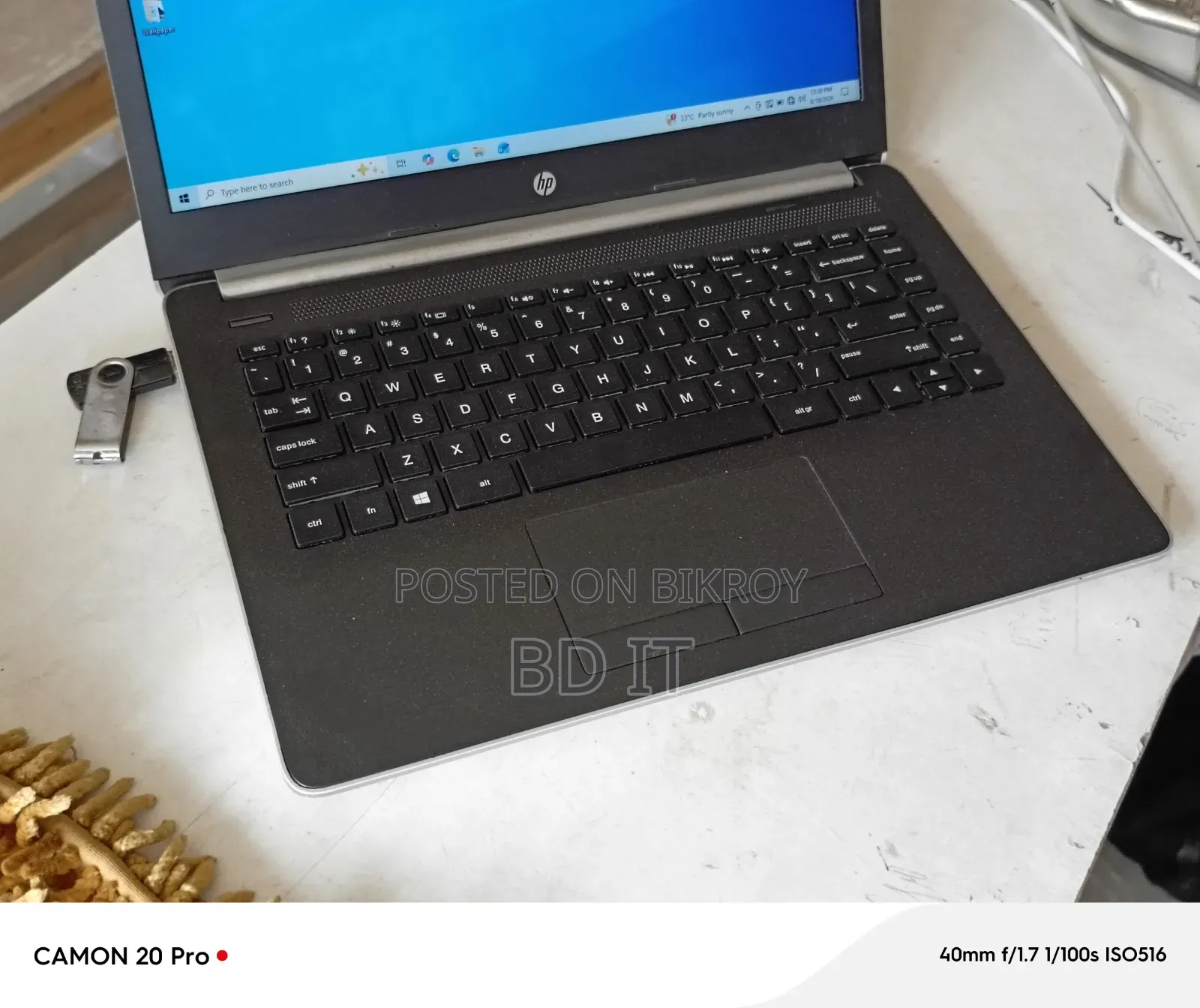 HP Laptop 4GB RAM Intel Core i3 128GB SSD
