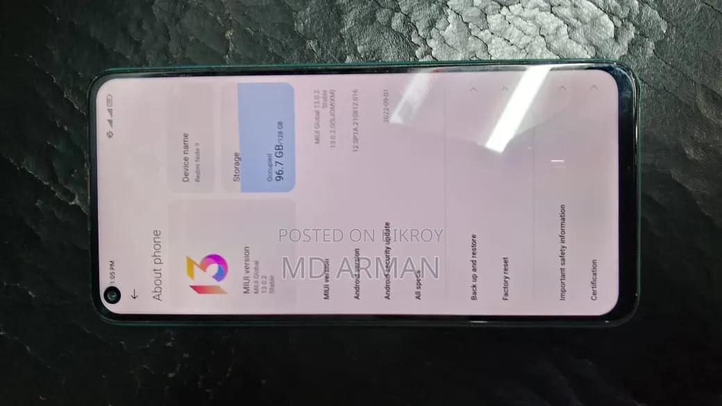 Xiaomi Redmi Note 9 128 GB Blue