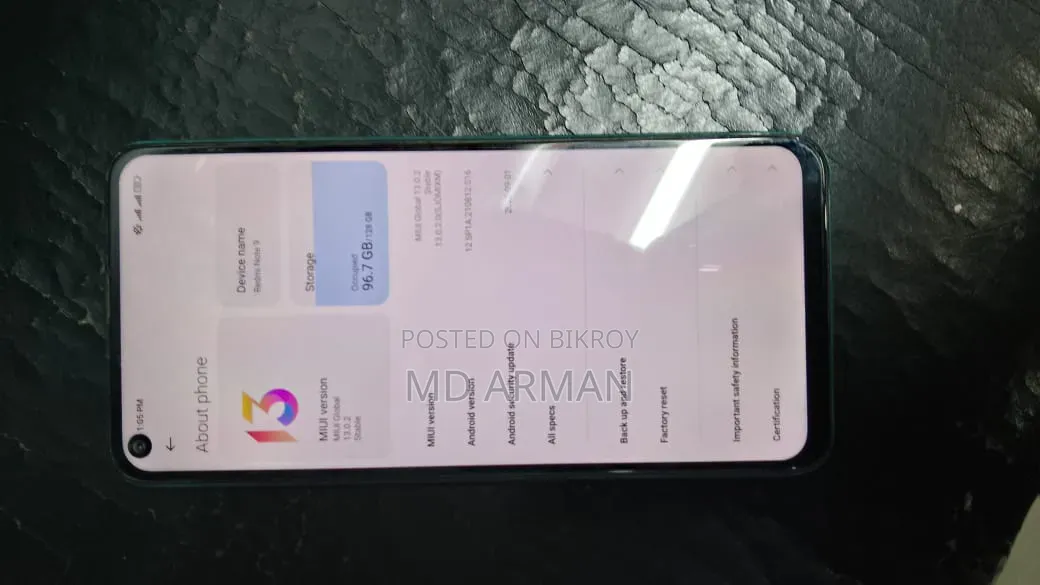 Xiaomi Redmi Note 9 128 GB Blue