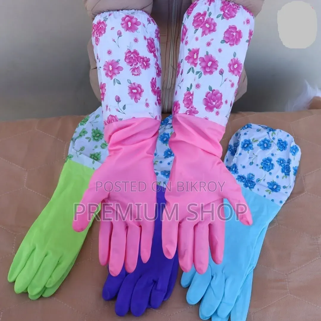 Waterproof Long Sleeve Household Cleaning Dishwashing Gloves