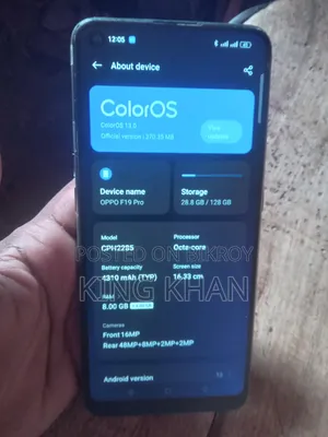 অপ্পো এফ১৯ প্রো ১২৮ জিবি ব্ল্যাক