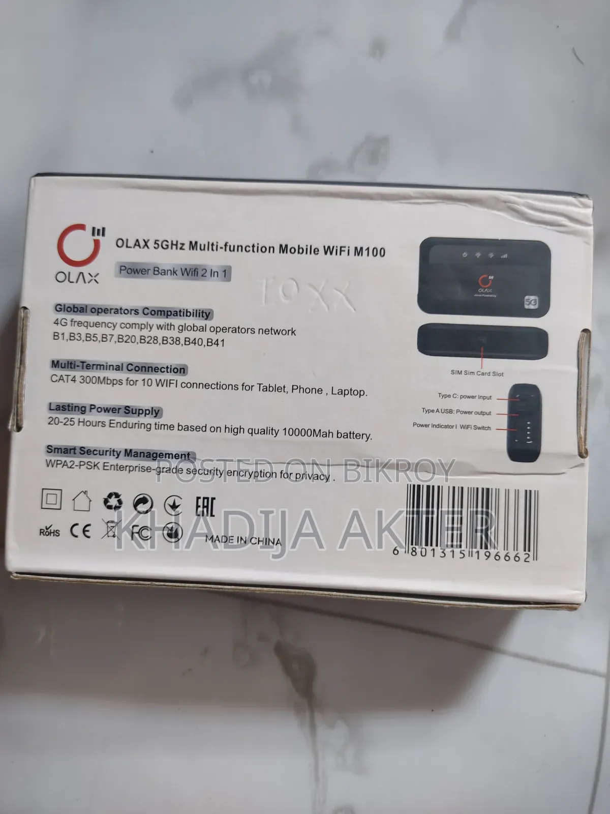 OLAX 5GHz 10000mAh New Pocket Router for Sale