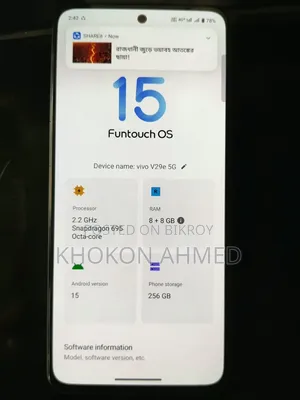 Vivo V29e 5G 256 GB Gray