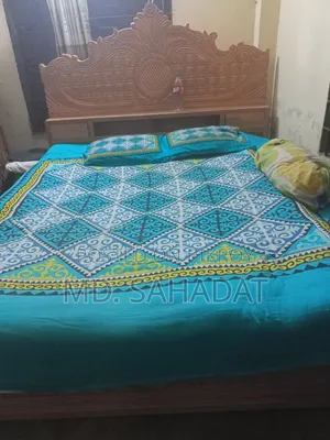 সেগুন কাঠের খাট ৬ফিট ৭ ফিট এর খাট