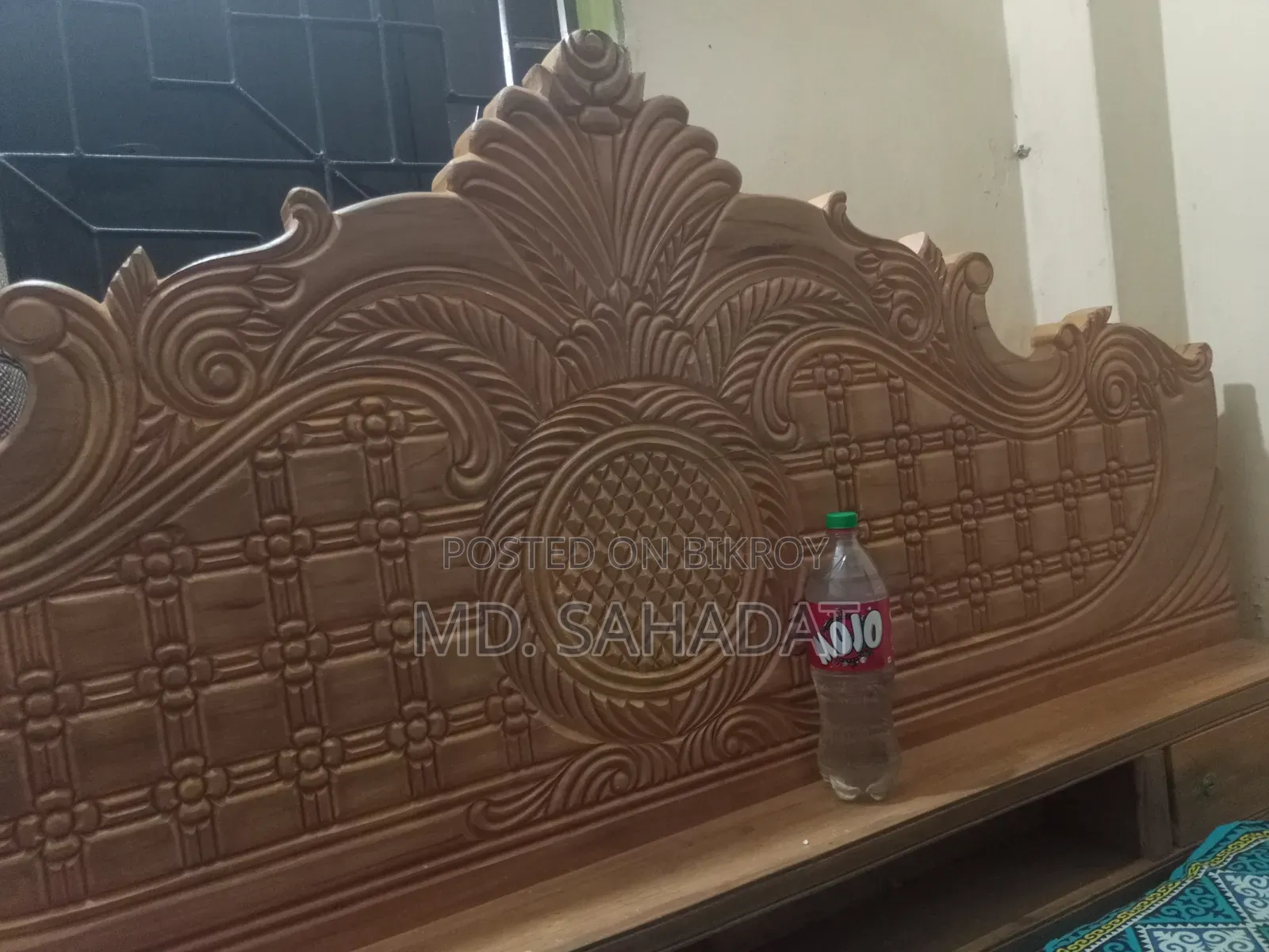 সেগুন কাঠের খাট ৬ফিট ৭ ফিট এর খাট