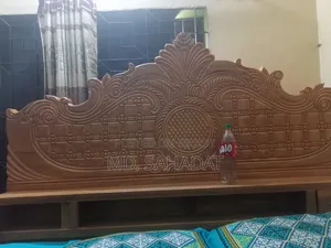 সেগুন কাঠের খাট ৬ফিট ৭ ফিট এর খাট