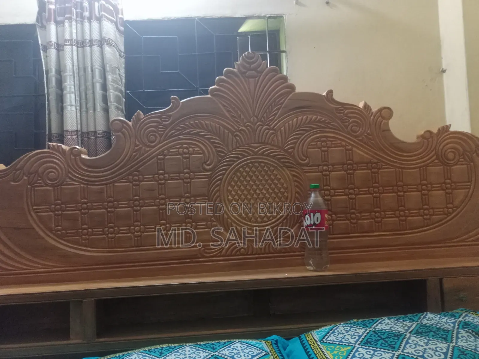 সেগুন কাঠের খাট ৬ফিট ৭ ফিট এর খাট