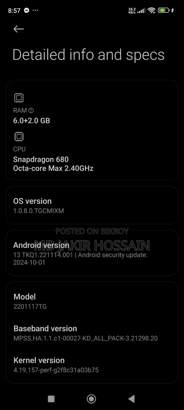 Xiaomi Redmi Note 11 128 GB Blue