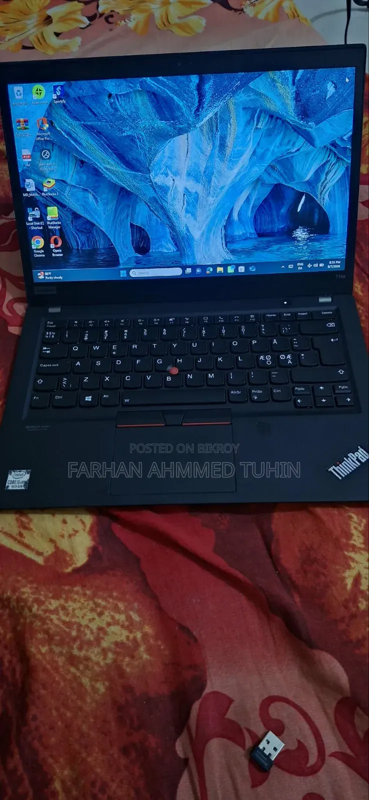 Laptop Lenovo ThinkPad T490s 16GB Intel Core i5 SSD 128GB