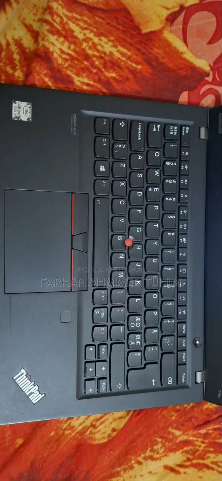 Laptop Lenovo ThinkPad T490s 16GB Intel Core i5 SSD 128GB