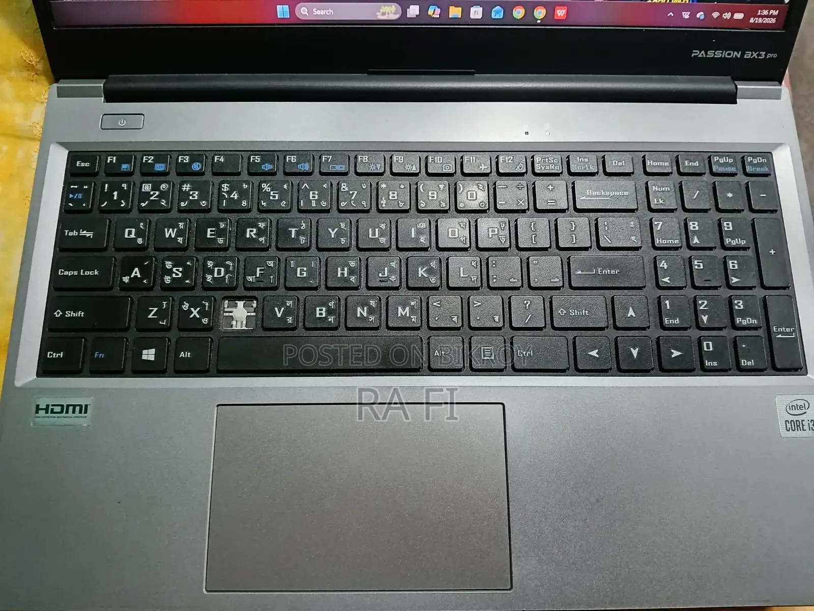 Laptop 8GB Intel Core I3 SSD 512GB
