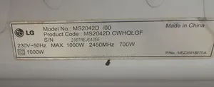 A Microwave Oven will be sold