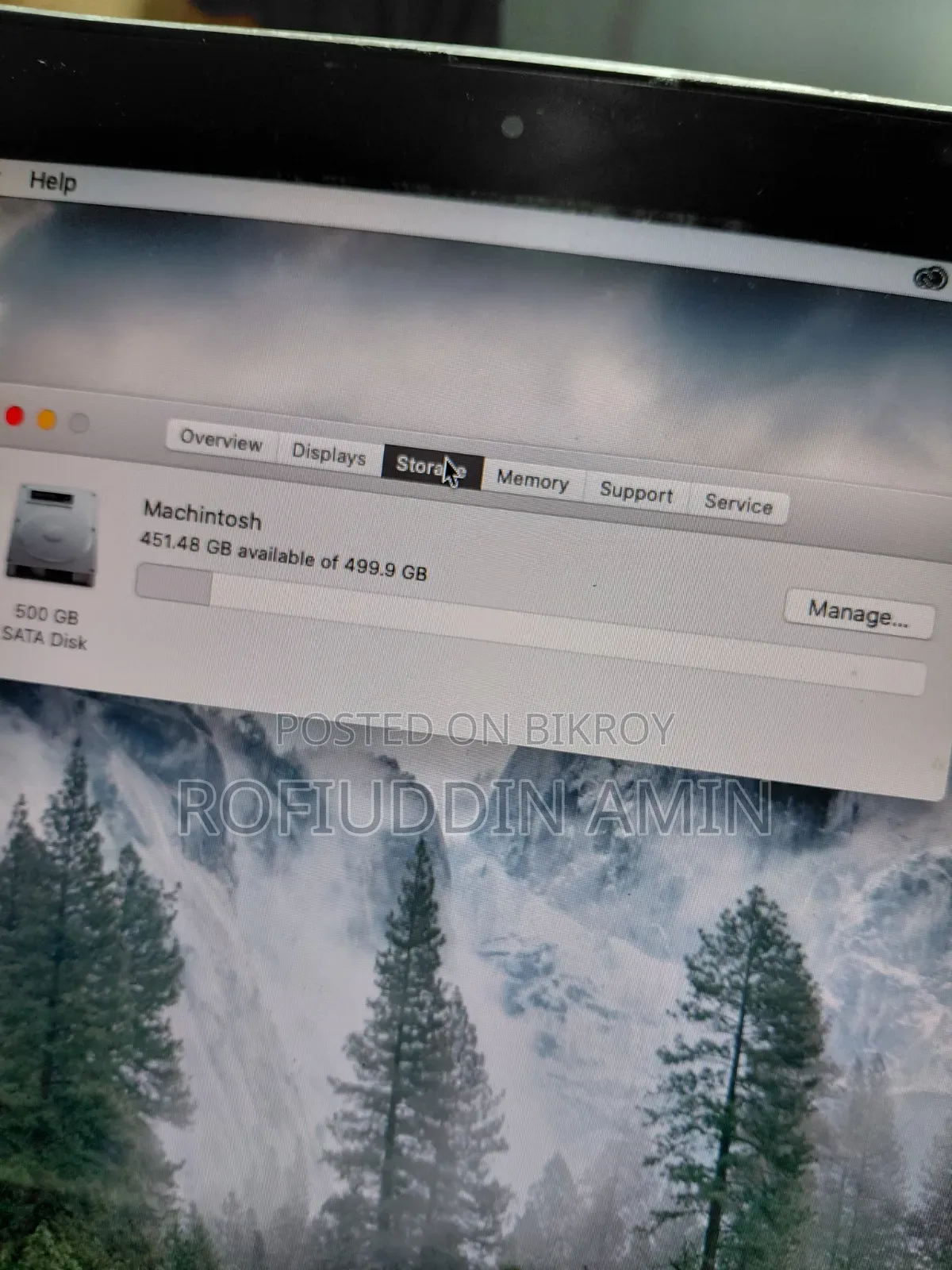 Laptop Apple MacBook Pro 2012 8GB Intel Core I5 SSD 500GB