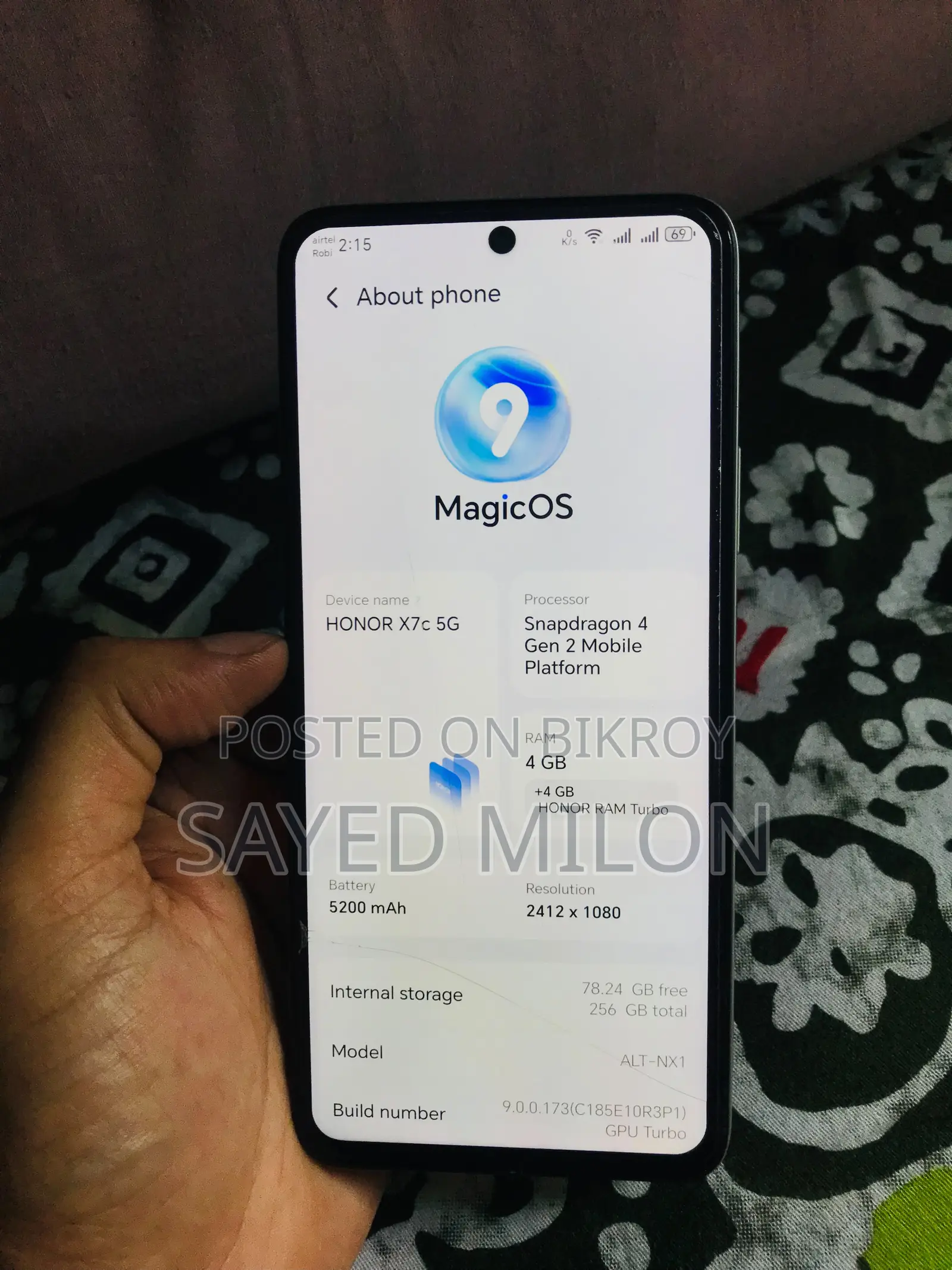Honor X7c 256 GB White