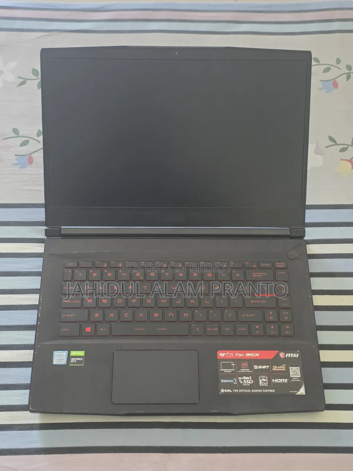 Laptop MSI GF63 8GB Intel Core i5 HDD+SSD 1.5T