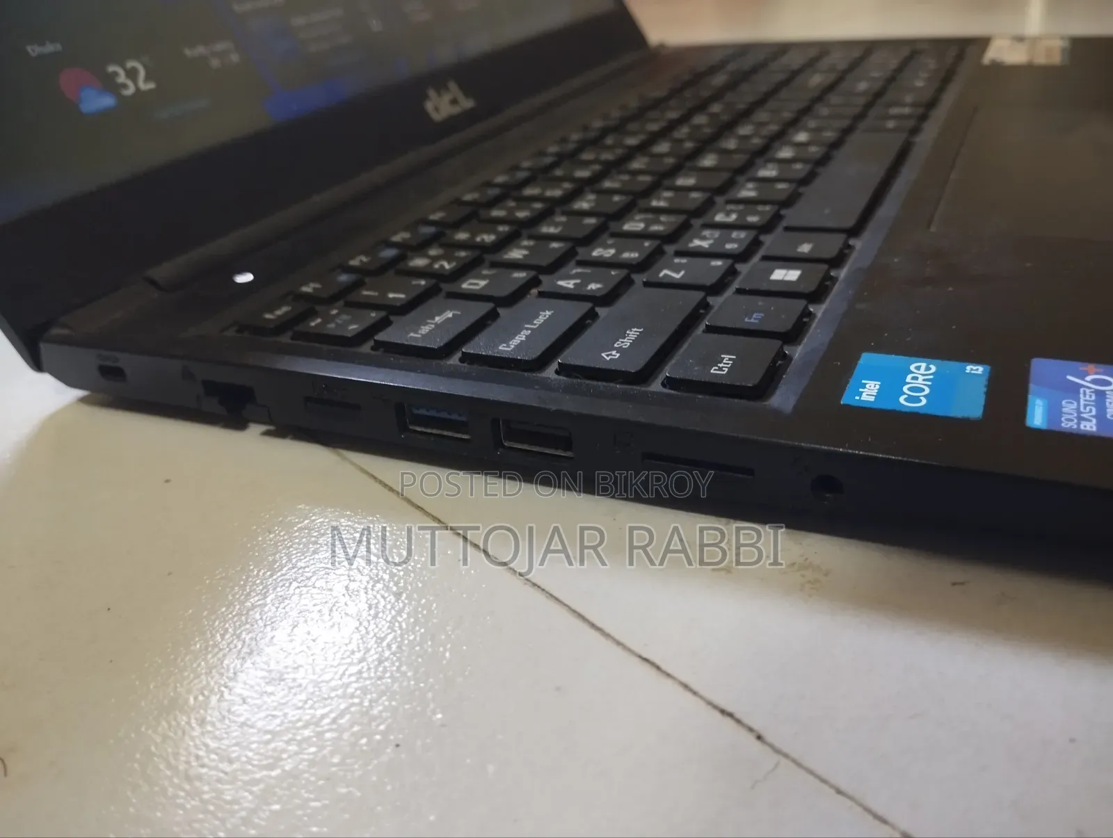 Laptop 8GB Intel Core i3 SSD 512GB