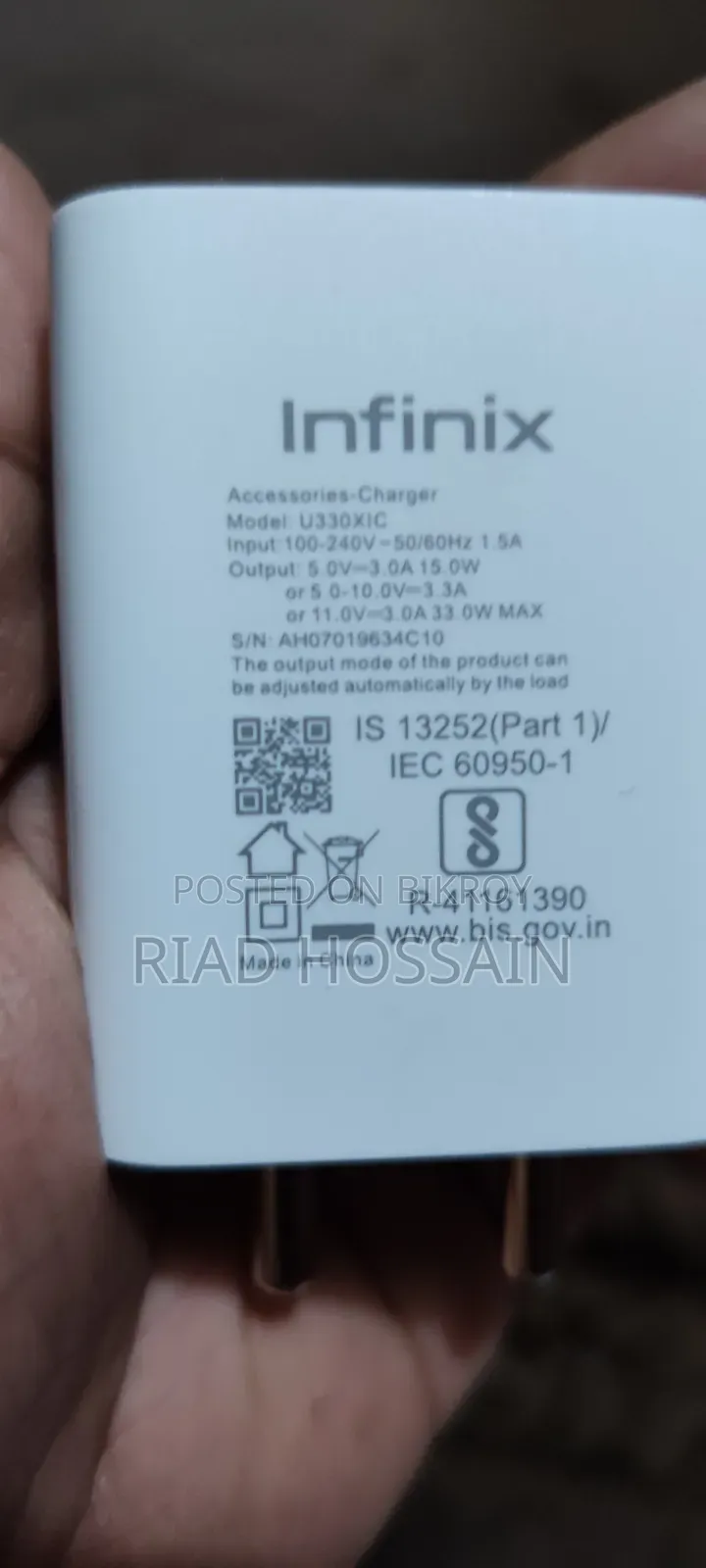 Infinix Hot 50 Pro 45watt Charger