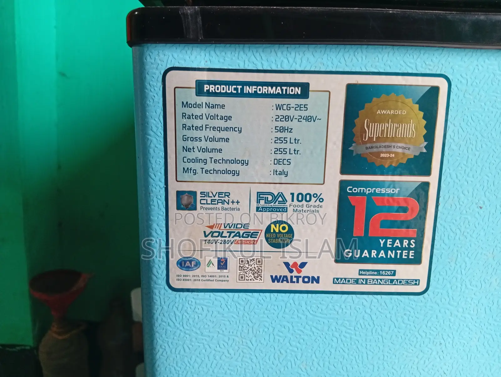 Walton Deep Freezer