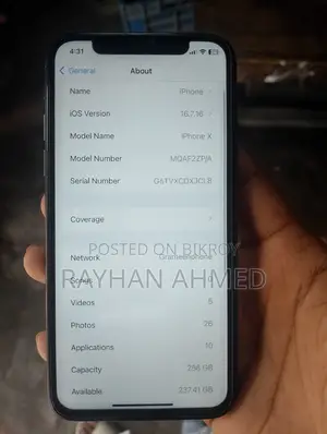 Apple iPhone X 256 GB Black