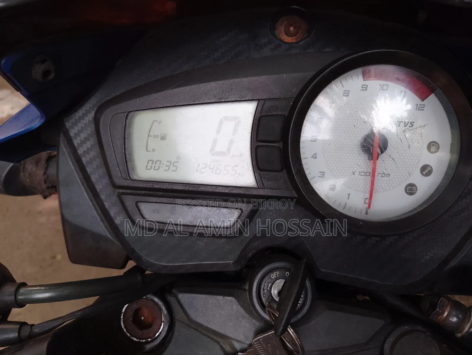 TVS Apache RTR 160 2V 2017 Blue