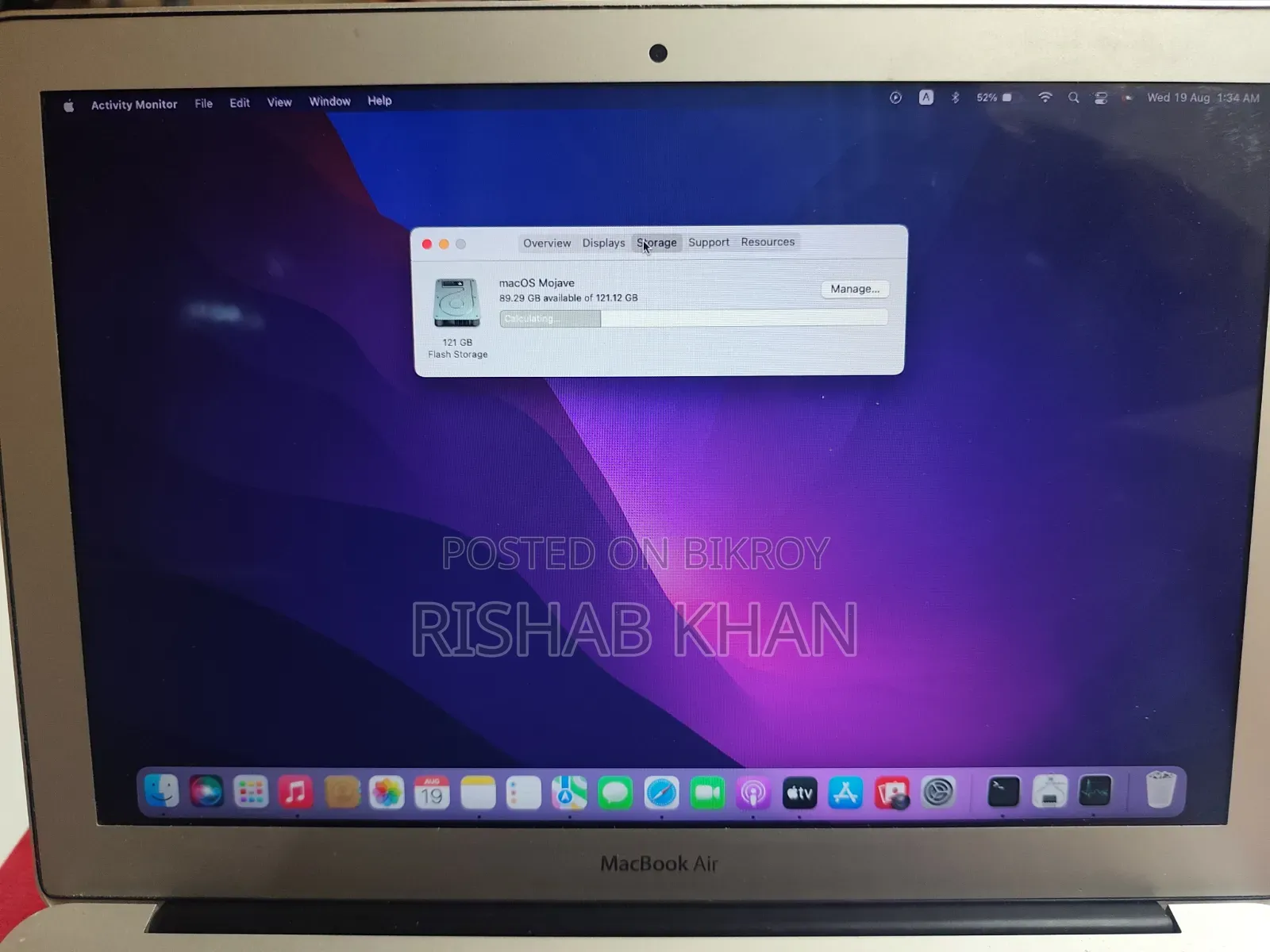 Apple MacBook Air 2017 8GB Intel Core i5 SSD 128GB Laptop