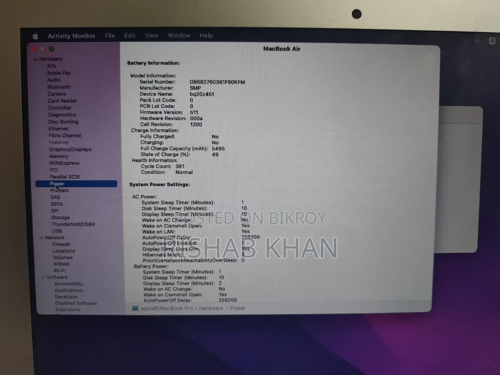 Apple MacBook Air 2017 8GB Intel Core i5 SSD 128GB Laptop