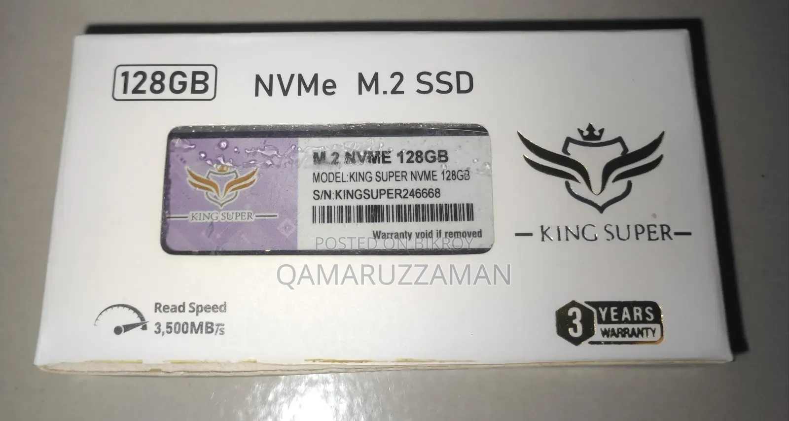 NVMe M.2 SSD 128 GB PCIe 4.0