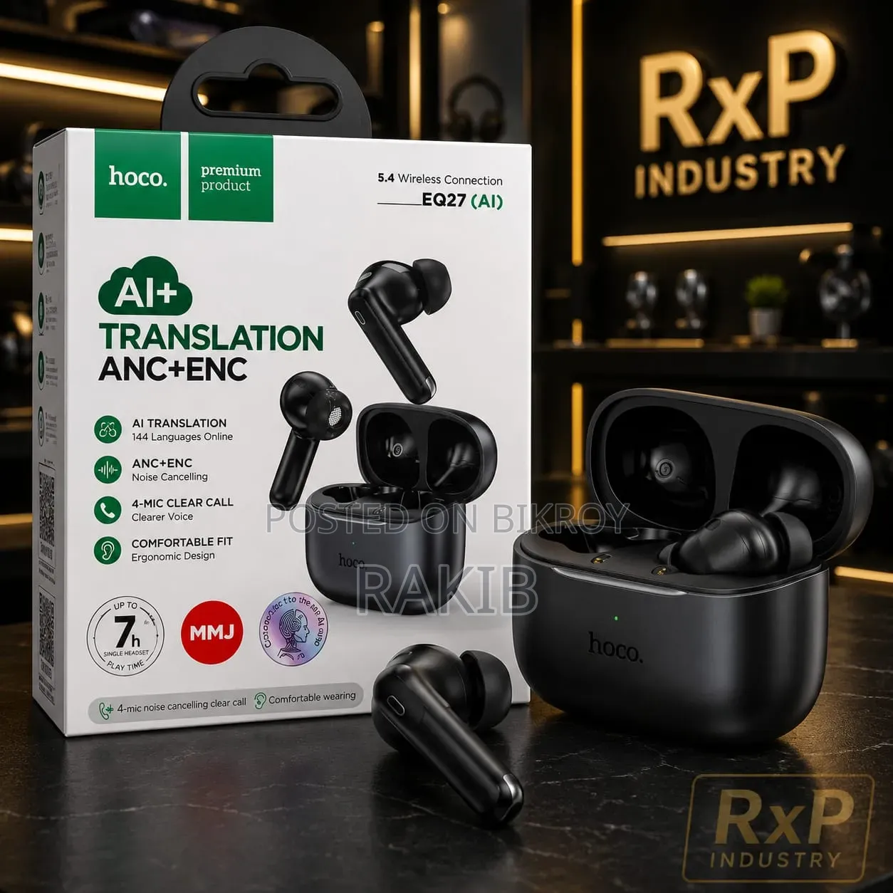 Description - Hoco EQ27 AI Wireless Earbuds