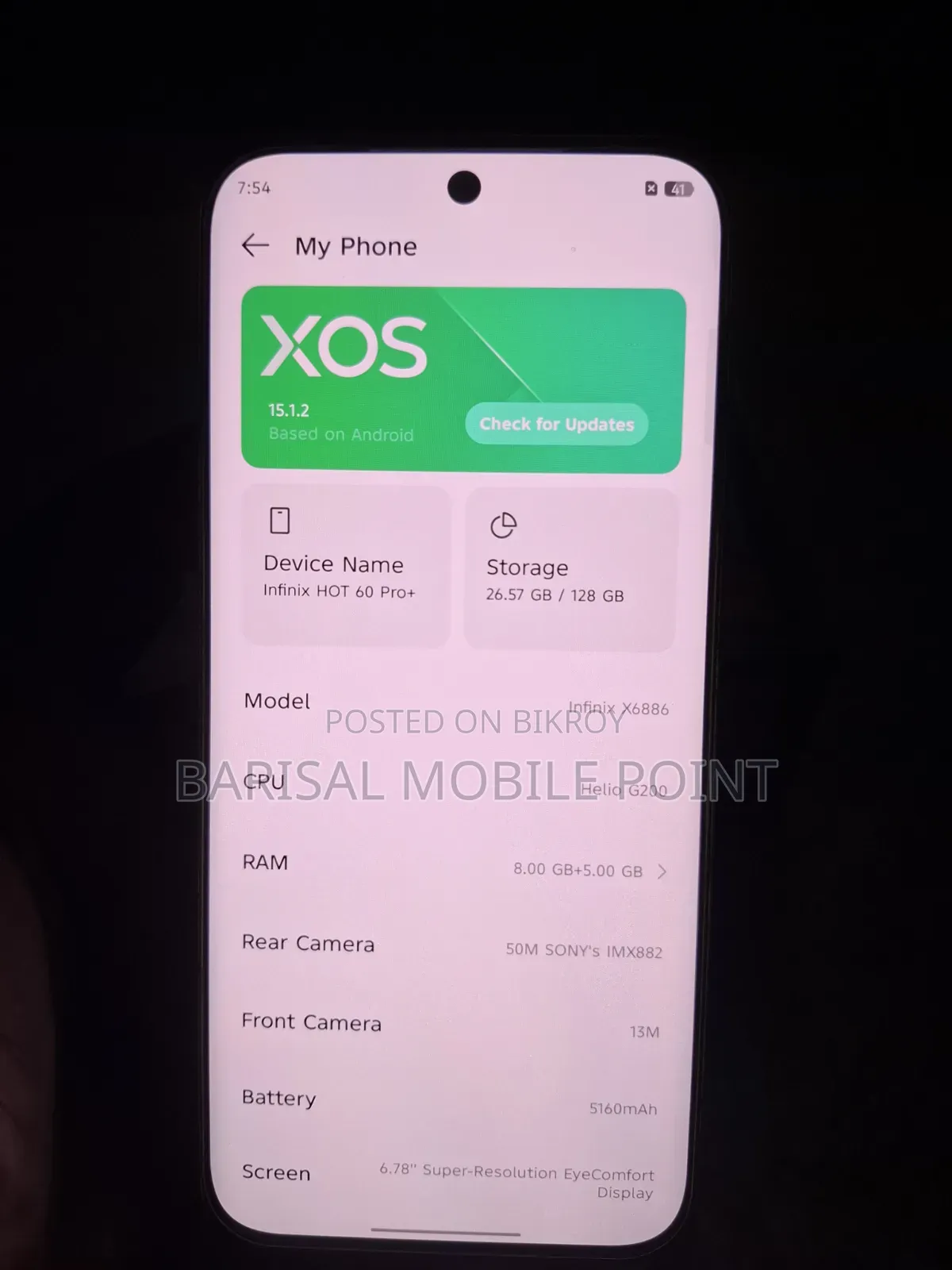 Infinix Hot 60 Pro+ 128 GB Silver