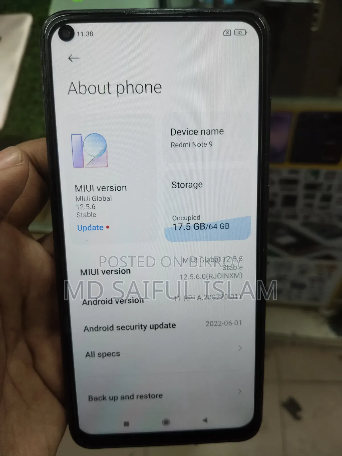 Xiaomi Redmi Note 9 64 GB Black