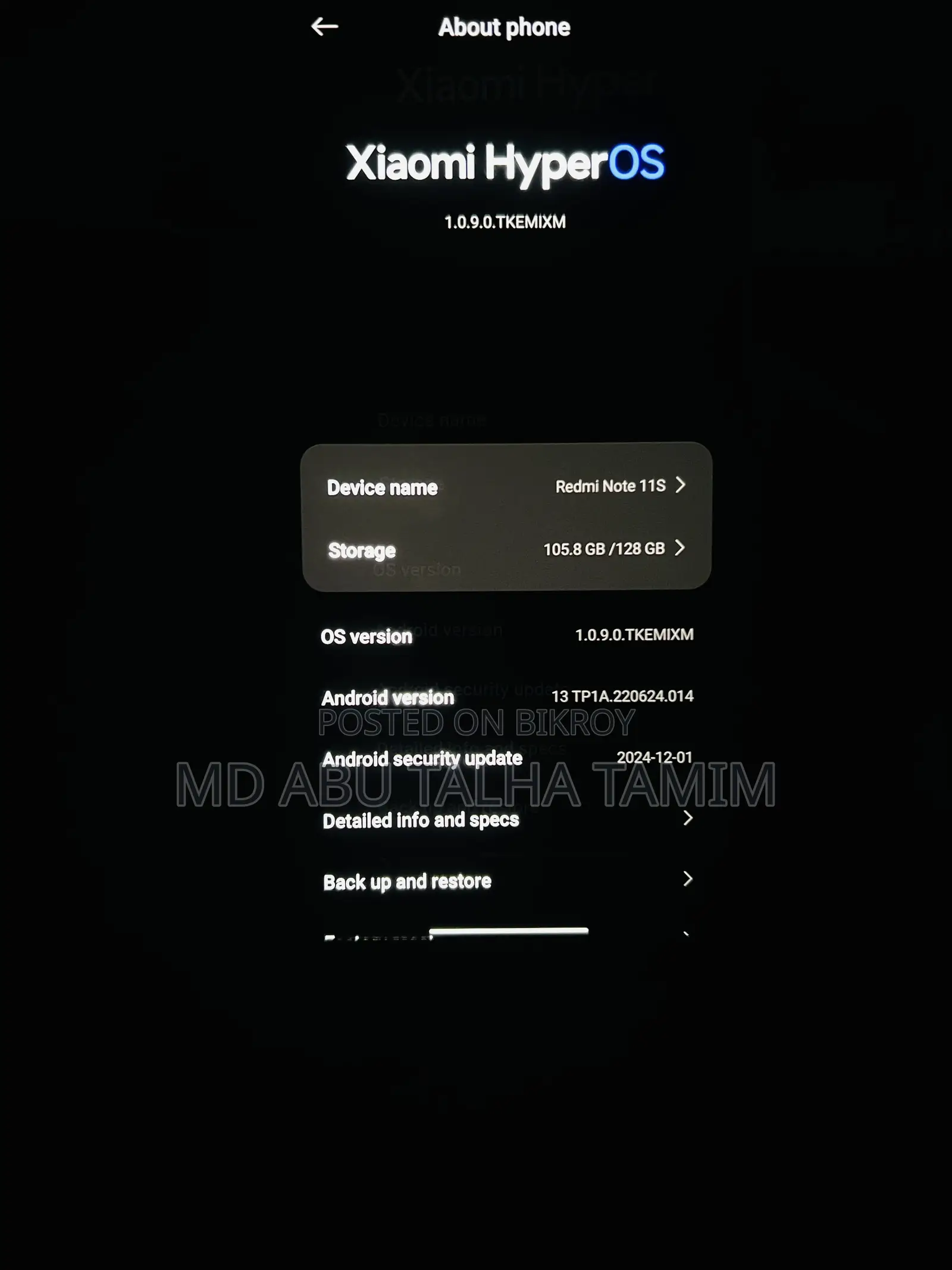 Xiaomi Redmi Note 11 128 GB Blue
