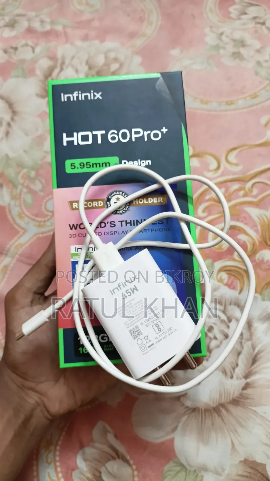 ইনফিনিক্স হট ৬০ প্রো+ ১২৮ জিবি ব্ল্যাক