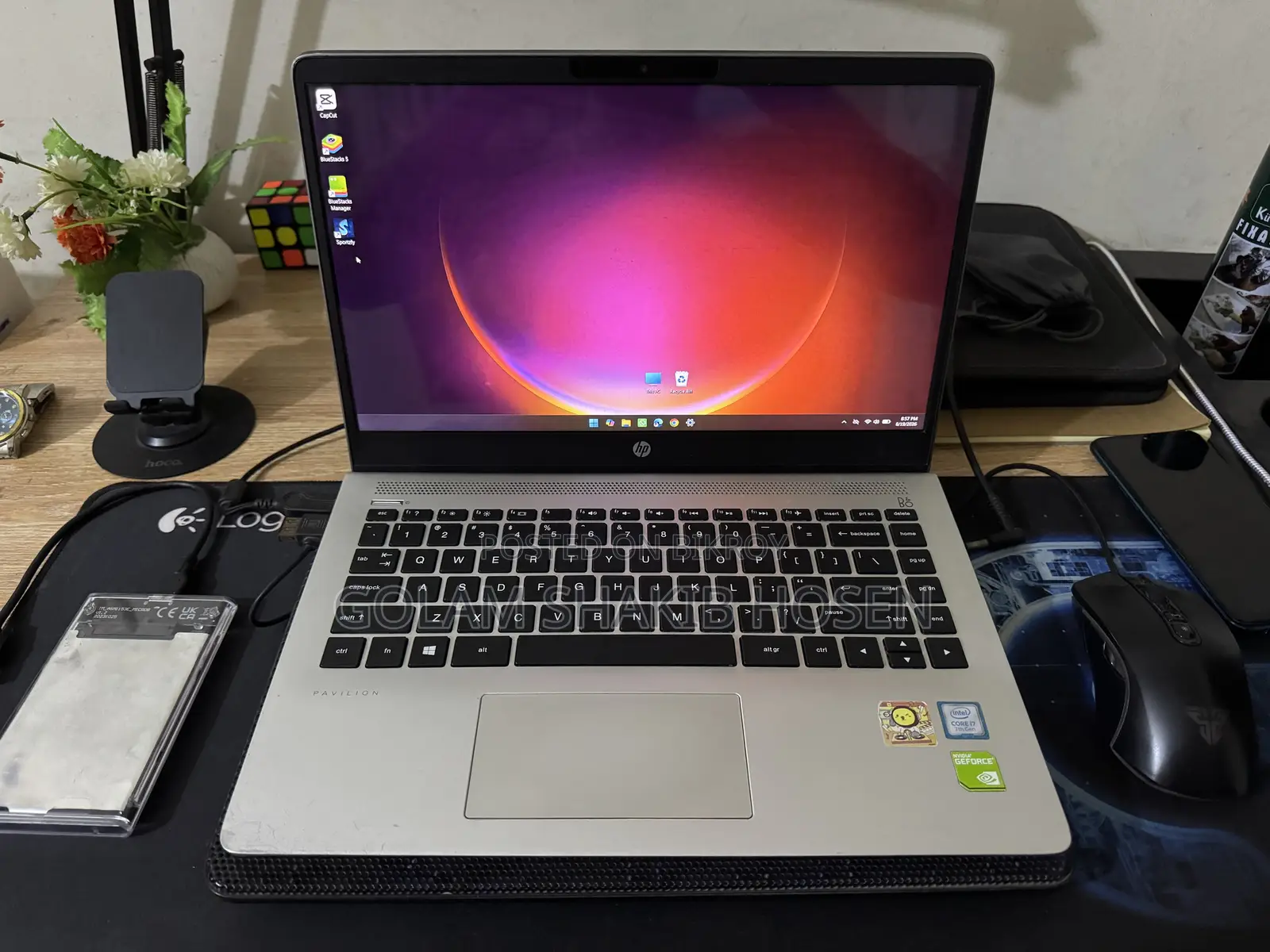 Laptop HP 14-dq1025cl 16GB Intel Core i7 SSD 512GB