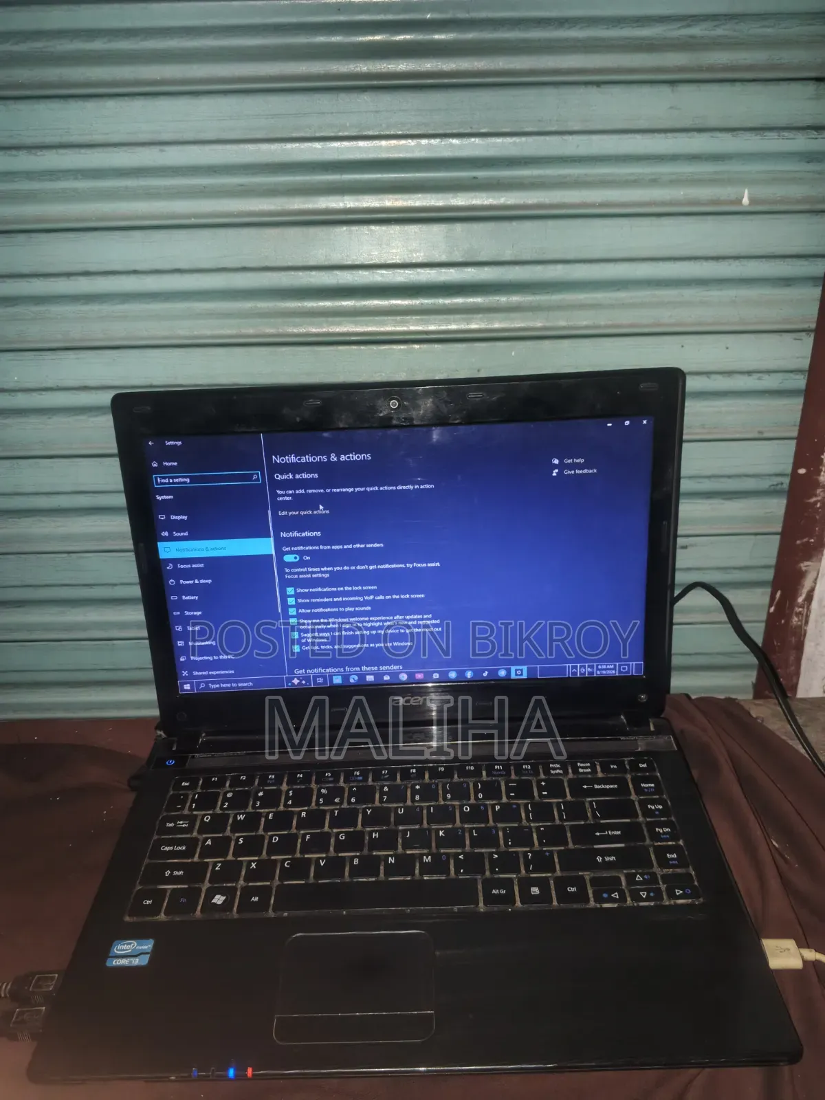 Laptop Acer AcerNote 4GB Intel Core I3 SSD 128GB